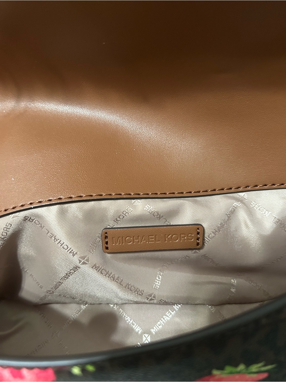 NWT Michael Kors Soho Fruit Printed Signature Logo Convertible Crossbody Brown - Picture 11 of 13